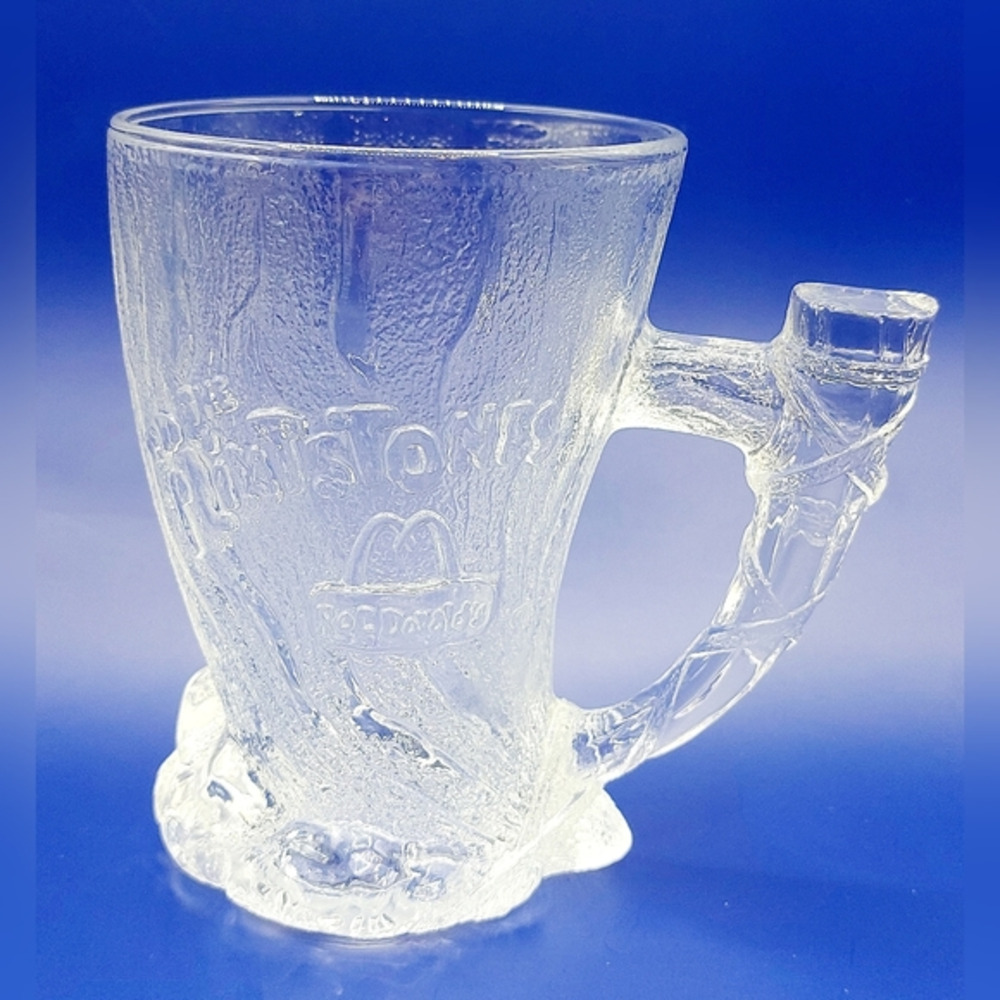 Vintage McDonalds‎ Flintstones frosted glass collectors cup